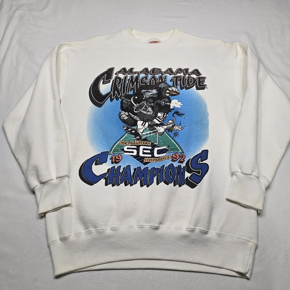 Vintage Alabama Crimson Tide 1992 SEC Championship Sweatshirt Nutmeg Size Large - Picture 1 of 10